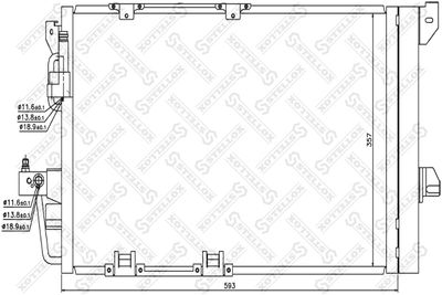 Condenser, air conditioning STELLOX 10-45035-SX