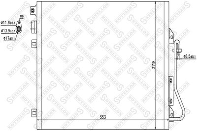 Condenser, air conditioning STELLOX 10-45044-SX