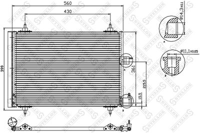 Condenser, air conditioning STELLOX 10-45057-SX