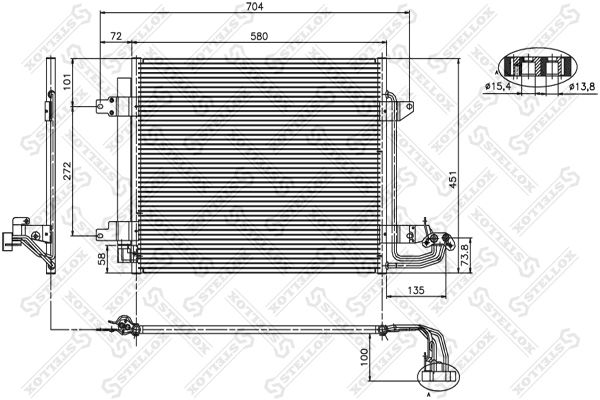 STELLOX 10-45060-SX Condenser, air conditioning