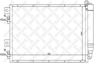 Condenser, air conditioning STELLOX 10-45076-SX