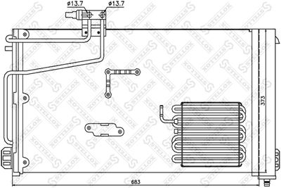 Condenser, air conditioning STELLOX 10-45126-SX