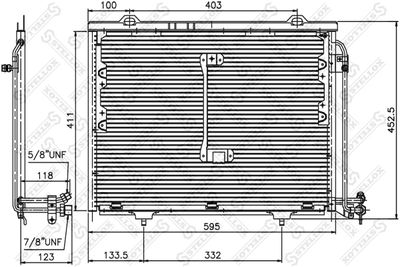 Condenser, air conditioning STELLOX 10-45128-SX