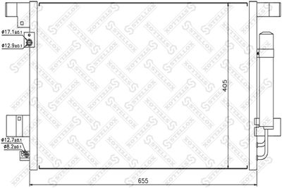 Condenser, air conditioning STELLOX 10-45135-SX