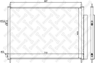 Condenser, air conditioning STELLOX 10-45156-SX