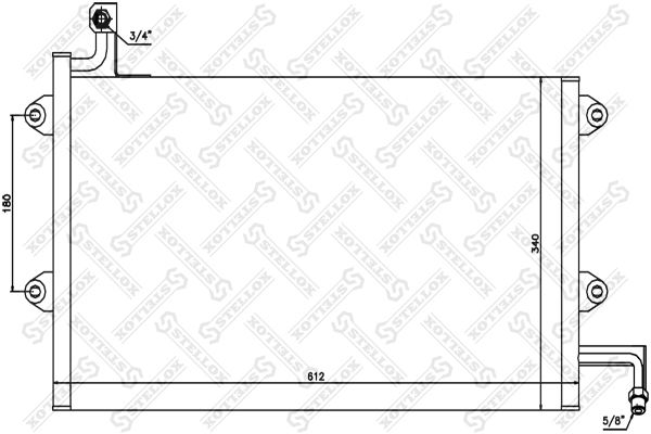 STELLOX 10-45161-SX Condenser, air conditioning