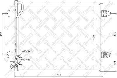 Condenser, air conditioning STELLOX 10-45163-SX