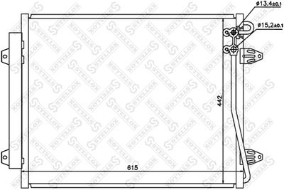 Condenser, air conditioning STELLOX 10-45164-SX