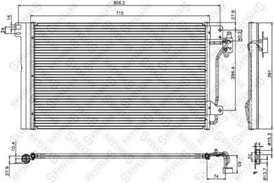 Condenser, air conditioning STELLOX 10-45167-SX