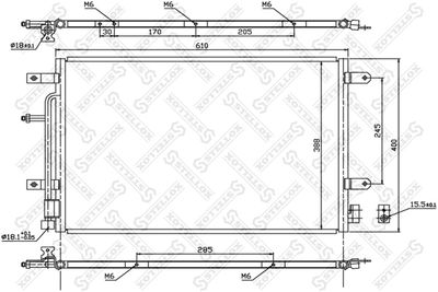 Condenser, air conditioning STELLOX 10-45179-SX