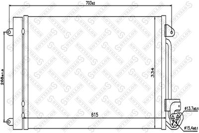 Condenser, air conditioning STELLOX 10-45199-SX