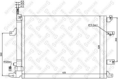 Condenser, air conditioning STELLOX 10-45214-SX