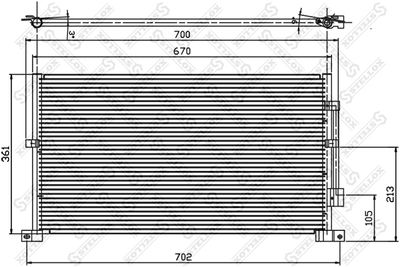 Condenser, air conditioning STELLOX 10-45218-SX