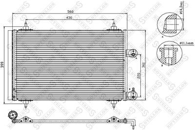 Condenser, air conditioning STELLOX 10-45227-SX