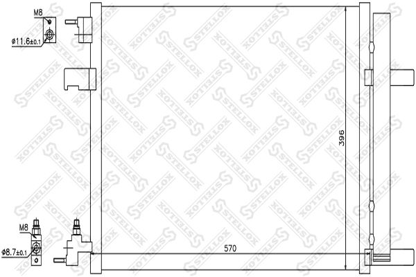 STELLOX 10-45686-SX Condenser, air conditioning