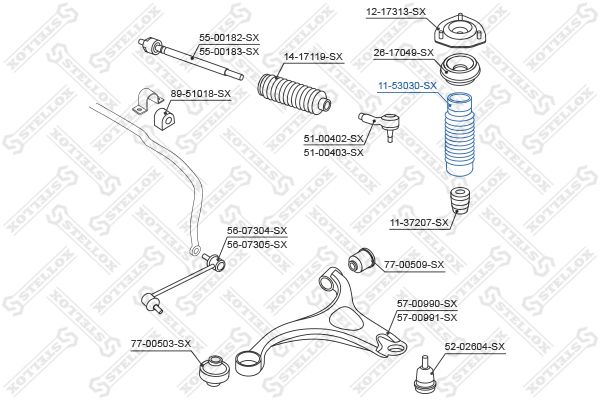 STELLOX 11-53030-SX Protective Cap/Bellow, shock absorber