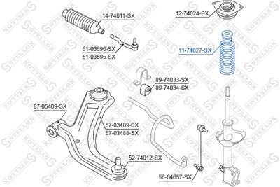 Rubber Buffer, suspension STELLOX 11-74027-SX