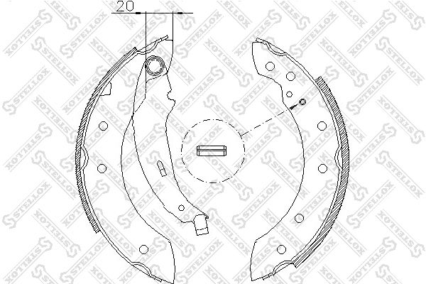 STELLOX 210 101-SX Brake Shoe Set