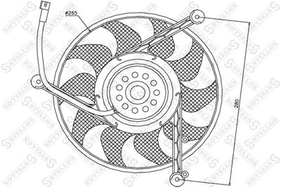 Fan, engine cooling STELLOX 29-99008-SX