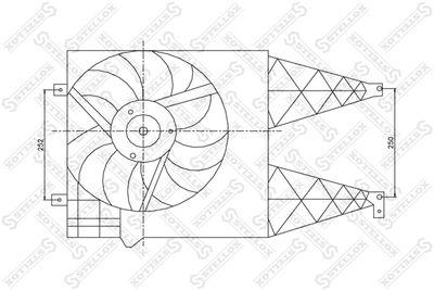 Fan, engine cooling STELLOX 29-99011-SX