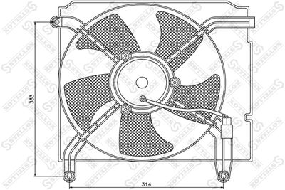 Fan, engine cooling STELLOX 29-99251-SX