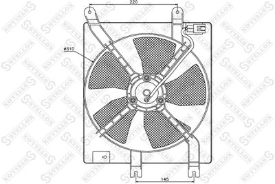Fan, engine cooling STELLOX 29-99252-SX