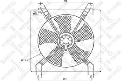 Fan, engine cooling STELLOX 29-99255-SX