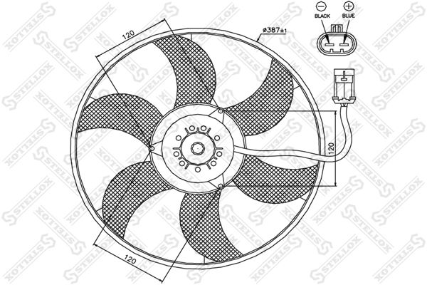 STELLOX 29-99308-SX Fan, engine cooling