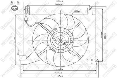 Fan, engine cooling STELLOX 29-99443-SX