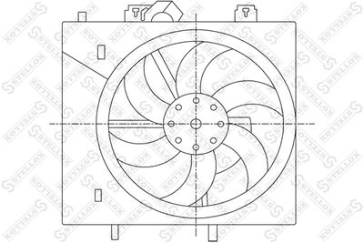 Fan, engine cooling STELLOX 29-99444-SX