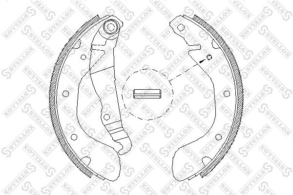 STELLOX 318 100-SX Brake Shoe Set