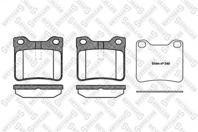 Brake Pad Set, disc brake STELLOX 332 010B-SX