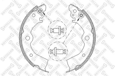 Brake Shoe Set STELLOX 404 100-SX