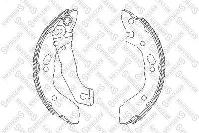 Brake Shoe Set STELLOX 412 100-SX