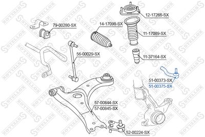 Tie Rod End STELLOX 51-00375-SX