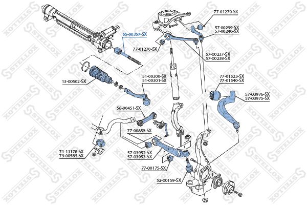 STELLOX 55-00357-SX Inner Tie Rod