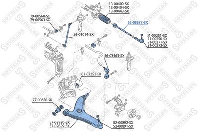 Inner Tie Rod STELLOX 55-05677-SX