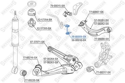 Link/Coupling Rod, stabiliser bar STELLOX 56-00009-SX