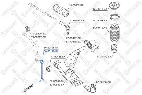 STELLOX 56-00196-SX Link/Coupling Rod, stabiliser bar