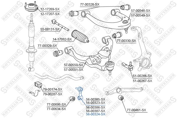 STELLOX 56-00324-SX Link/Coupling Rod, stabiliser bar