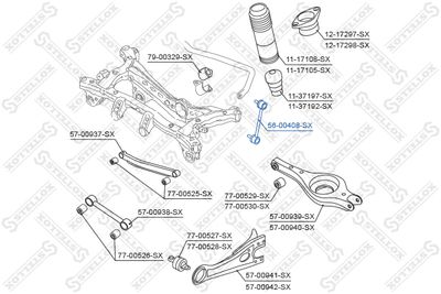 Link/Coupling Rod, stabiliser bar STELLOX 56-00408-SX