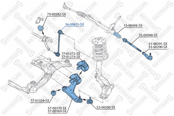 STELLOX 56-00631-SX Link/Coupling Rod, stabiliser bar