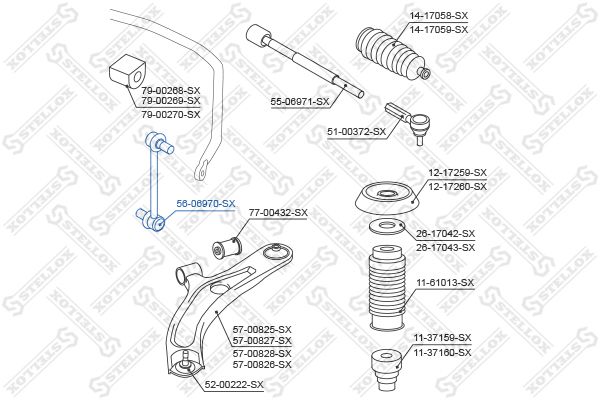 STELLOX 56-06970-SX Link/Coupling Rod, stabiliser bar