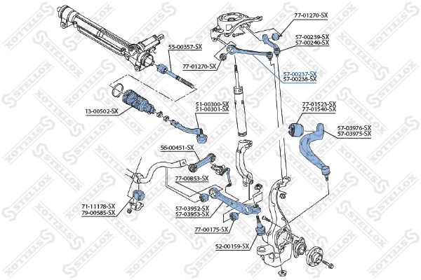 STELLOX 57-00237-SX Control/Trailing Arm, wheel suspension