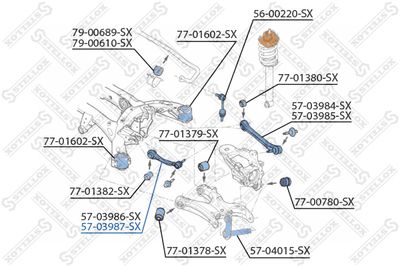 Control/Trailing Arm, wheel suspension STELLOX 57-03987-SX