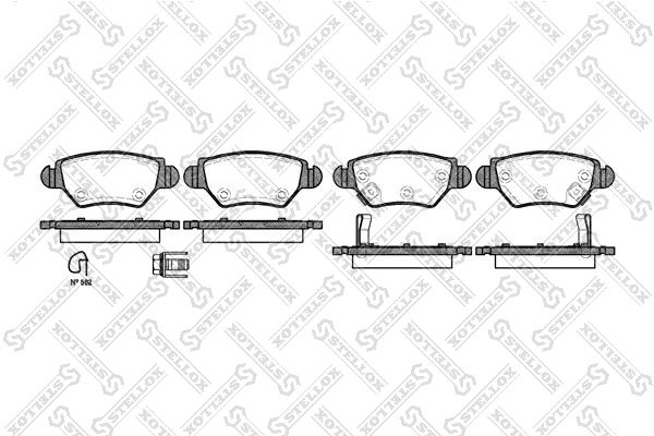 STELLOX 696 022B-SX Brake Pad Set, disc brake