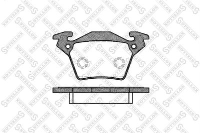 Brake Pad Set, disc brake STELLOX 728 000B-SX