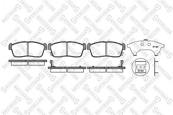 STELLOX 735 002B-SX Brake Pad Set, disc brake