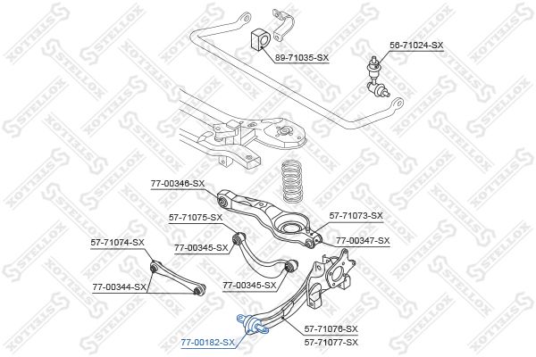 STELLOX 77-00182-SX Mounting, control/trailing arm