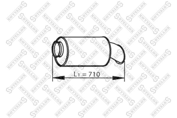 STELLOX 82-03090-SX Centre/Rear Muffler